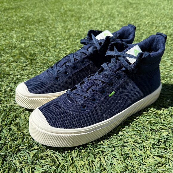Cariuma Men's IBI Knit High Top Sneaker | Navy | Size 9.5 - Picture 1 of 4